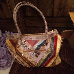 NWT Handmade India leather "Chaos" brand" crossbody strap included